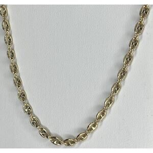 14K Gold Vermeil Tranciato Chain Necklace 18” (3mm) SLEEK Style Fashion NEW